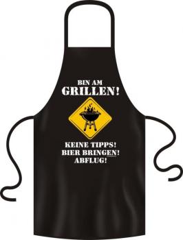 Rahmenlos Grill-/Kochschürze "Bin am Grillen"